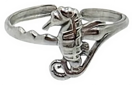 Anillo de acero quirurgico caballito de mar